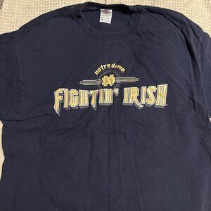 Notre Dame Fighting Irish Graphic T-Shirt, Blue, XL